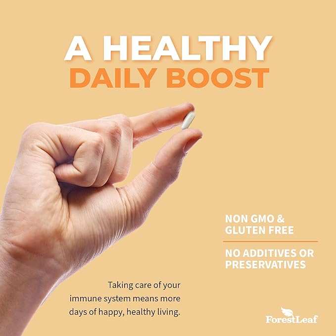 ForestLeaf Vitamin D3 10,000 IU | VIT D - VIT D3 Vitamin D Supplements for Women and Men | Bone Health, Teeth and Immune Support | Easy to Swallow Pills | High Potency Daily, 6-Month Supply, 180 Caps