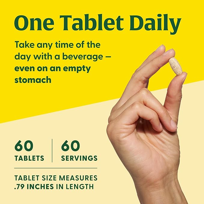 MegaFood Men's 55+ One Daily - Multivitamin for Men with Vitamin B12, C, D & Zinc - Optimal Aging & Immune Support Supplement - Vegetarian - Made Without 9 Food Allergens - 60 Tabs