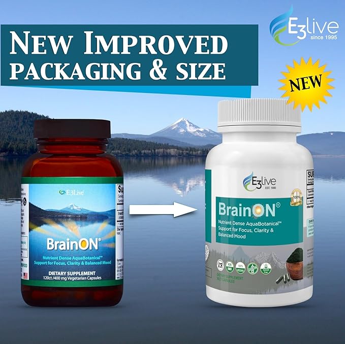 E3LIVE Blue Majik Organic Spirulina Powder: Superfood Your Way to Radiant Health and Wellness - No Fishy Smell, 100% Vegan Protein 120 Count