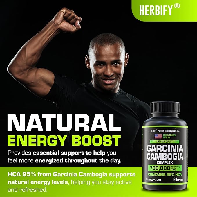 Garcinia Cambogia Wellness Support Supplement for Women & Men - Natural Herbal Extract with Antioxidant Properties - Vegan, Non-GMO Energy Booster for Daily Vitality and Digestive Support - 60 Count