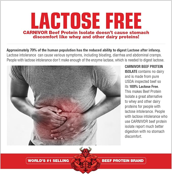 MuscleMeds CARNIVOR Beef Protein Isolate Powder, Muscle Building, Recovery, Lactose Free, Sugar Free, Fat, Free, 23g Protein, Halal Certified, Chocolate, 28 Servings