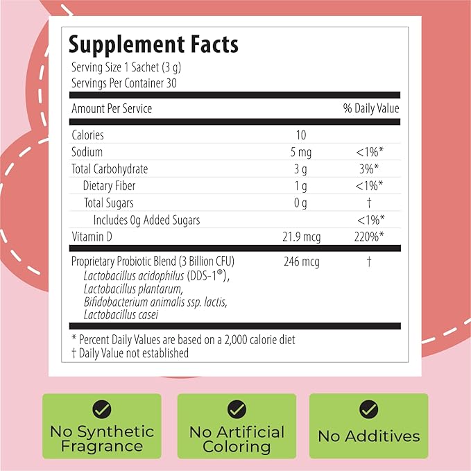 A Step 2 Activity Probiotics Powder for Infants & Babies, Support Infant Gut Health, Easy-to-Take Powder, Age 3+ Months, Multi-Strain 3 Billion CFU, 90g (30 Packets) - 1 Month Supply