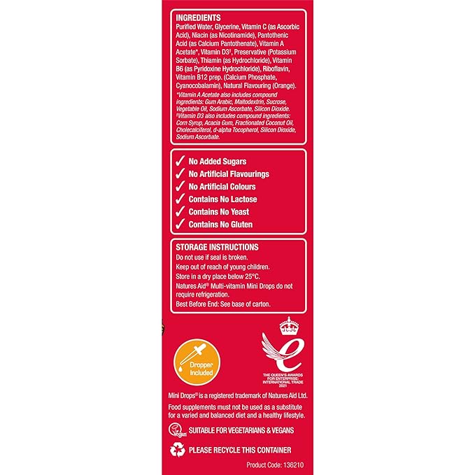 NATURES AID Multivitamin Drops For Children, 50 ML