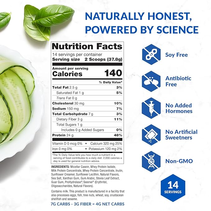 BioTrust Low Carb Protein Powder – Natural and Delicious Whey & Casein Blend from Grass-Fed Hormone Free Cows – Non GMO, Soy Free, Gluten Free, Hormone Free (Vanilla)