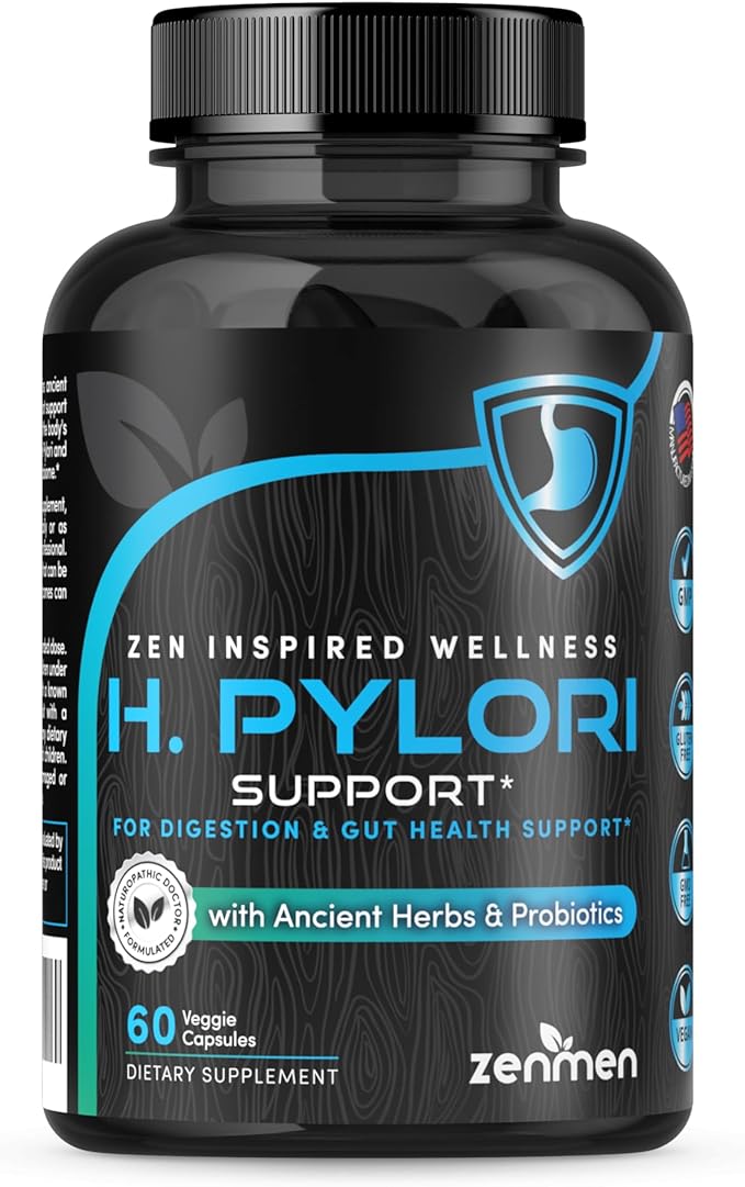 H. Pylori Support | Lactobacillus Reuteri Probiotic with Mastic Gum for Digestion & GI Health - Third Party Tested, 60 Vegan Capsules, Made in The USA