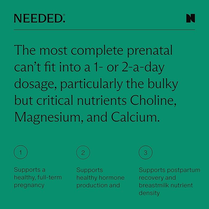 Needed. Multivitamin for Women with 23 Vitamins, Minerals and Antioxidants - Daily Womens Multivitamin - Vitamin B12, B6, D3, Choline, Calcium, Biotin, Magnesium, Folate and More, Citrus Scent Insert