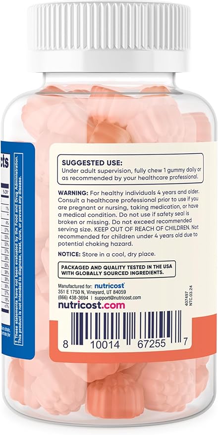 Nutricost Kids Multivitamin Gummies 120 Servings (Mixed Berry Flavored Gummies) - Gluten Free, Non-GMO, and Vegetarian Friendly
