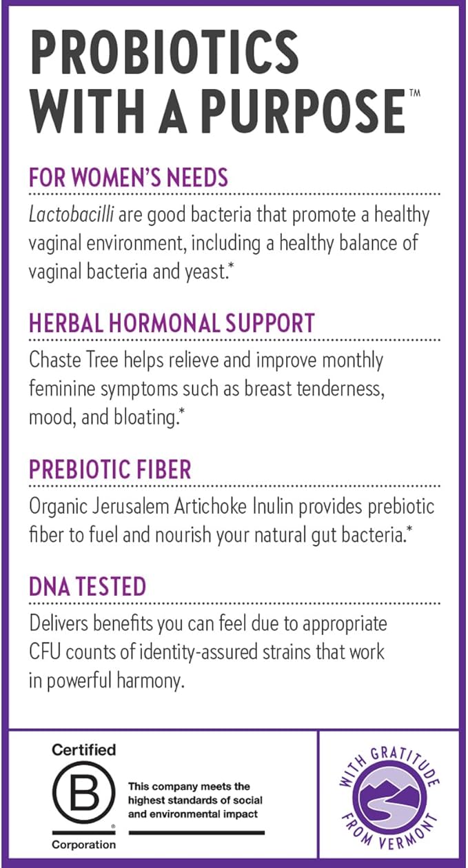 New Chapter Probiotics for Women - 60 ct (2 Month Supply), Women's Daily Probiotic with Prebiotics and Probiotics + 100% Vegan + Soy Free + Non-GMO