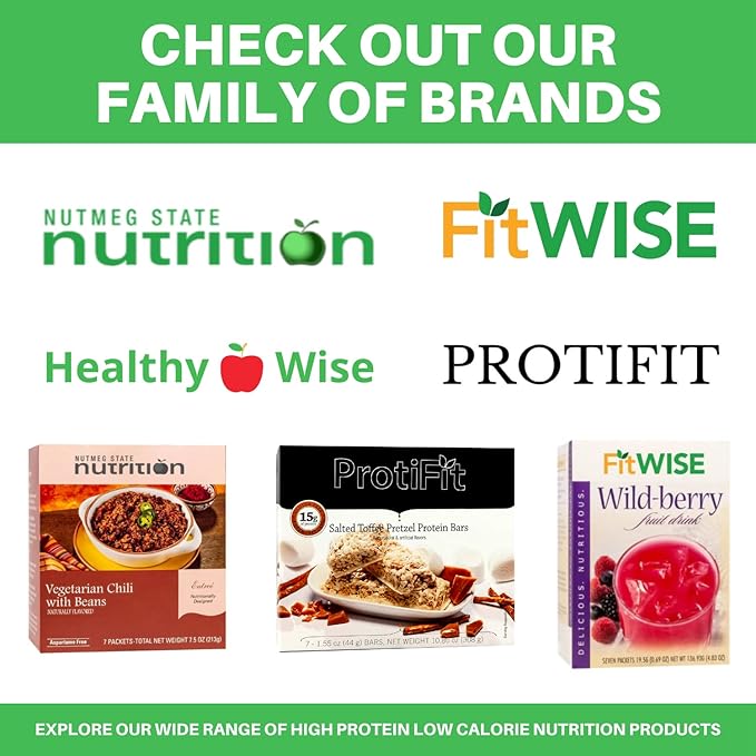 Nutmeg State Nutrition HealthyWise - High Protein Diet Drink - Weight Loss Cappuccino - 15g Protein - Low Calorie - Low Carb - Low Sugar - 7 Servings Per Box (Cappuccino)