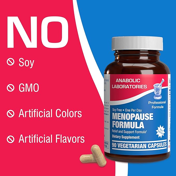 Phytoestrogen Menopause Supplement for Women - Clinical Formula with Dong Quai Vitex & Black Cohosh for Menopause Hot Flashes Night Sweats Mood Support & More - One Capsule Daily - 1 Month Supply