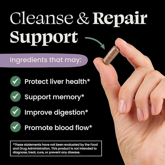 Optimal Prime Liver Cleanse Detox & Repair, Milk Thistle Supplement, Liver Detox, Liver Supplement, Liver Support, Dose for Your Liver, Artichoke Extract, Beetroot, Zinc, Choline - 90 Capsules