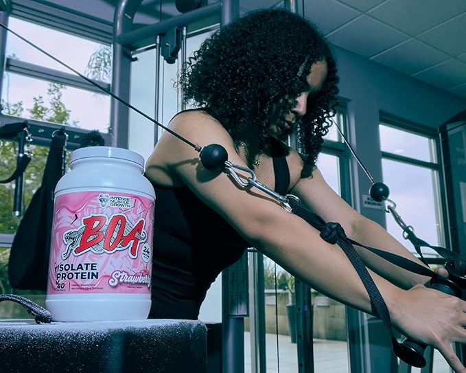 BOA Isolate Protein with Vitamin B6 and Zinc - Low-Sodium Whey Protein Isolate 24g of Protein per Scoop - (Strawberry - 40 Servings)