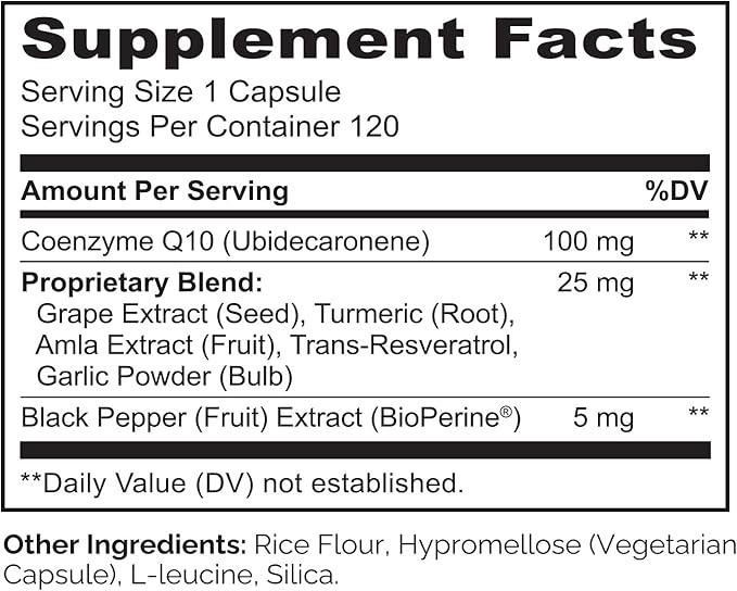 NATURELO Whole Food CoQ10 with Heart Health Blend, Powerful Antioxidant for Energy Production, 120 Capsules