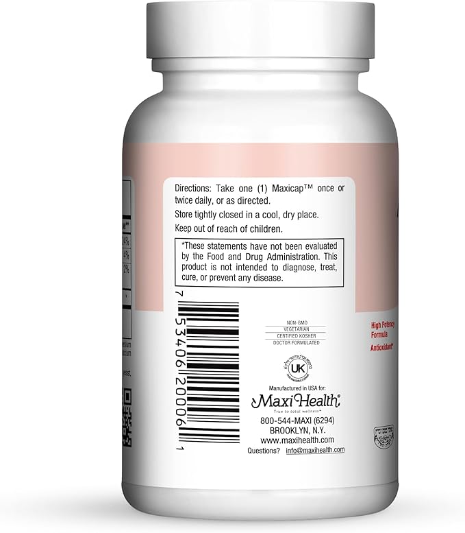 Maxi Health Advanced CO Q10 300 - Coenzyme Q10 - with Potassium & Magnesium - 60 Capsules - Kosher