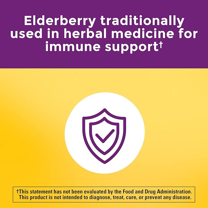 Nature Made Multi + Elderberry Capsules, Multivitamin for Daily Immune Support, One Per Day Multivitamin, 60 Count