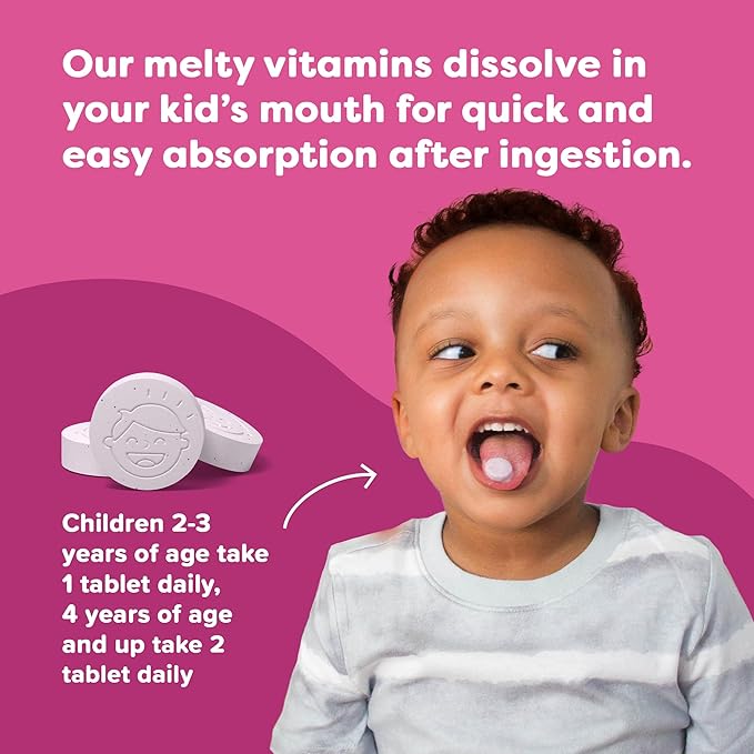 Renzo's Captain Calm, Kids Magnesium Supplement with L-theanine, Dissolvable Kids Vitamins for Relaxation and Mood Support, Sugar-Free Calming Supplement, 60 Green Apple Flavored Melty Tabs