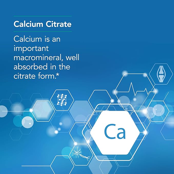 Nutricology Calcium Citrate - Pure Calcium, Bone Strength, Well-Absorbed, Without Vitamin D, Calcium Only, 150mg Supplement, Vegetarian Capsules - 180 Count