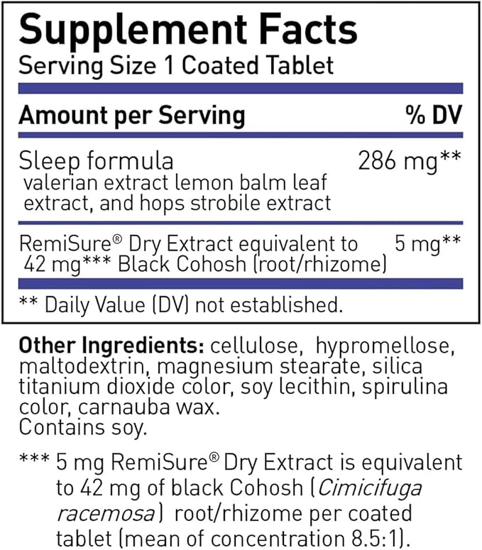 Good Night - Menopause Symptoms Relief & Restful Sleep Support - Clinically Proven Ingredients - Menopause Supplements - Black Cohosh - Estrogen-Free - Made in Germany - 60 Tablets