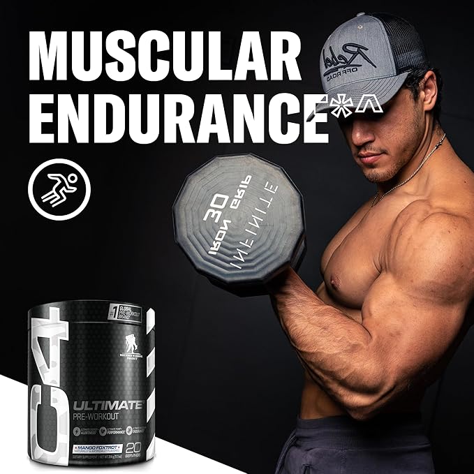 Cellucor C4 Ultimate x WWP Pre Workout Powder Mango Foxtrot - Sugar Free Preworkout Energy Supplement for Men & Women - 300mg Caffeine + 3.2g Beta Alanine + 2 Patented Creatines - 20 Servings