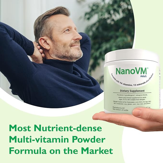 Adult, Allergen-Free Vitamin Supplements, Women and Mens Multivitamins with 13 Vitamins & 13 Minerals, Unflavored Multivitamin Powder, Low-Carb Adult Multivitamins, 275g - Solace Nutrition