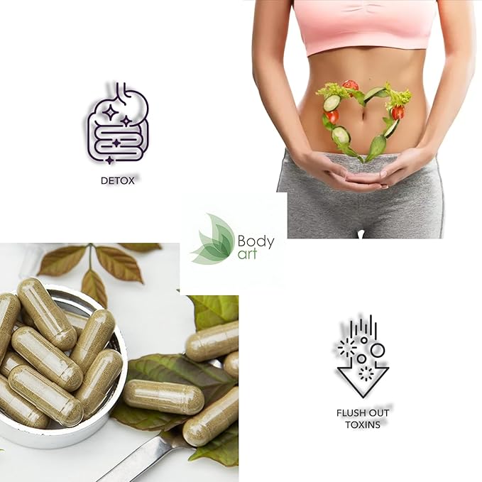 Body Art 15 Day Colon Cleanse Detox - Gut Detox Cleanse for Digestive Health, Gut Cleanse Detox for Women & Men - for Bowel Cleanse, Remove Body Waste, Advanced Colon Cleanser & Detox - 30 Capsules