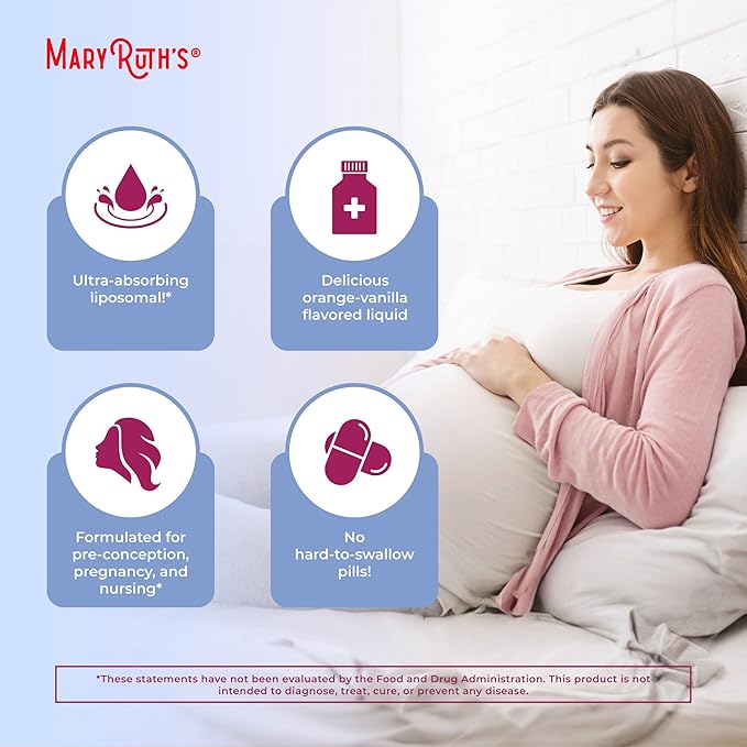 MaryRuth Organics Prenatal & Postnatal Multivitamin for Women | Sugar Free | Formulated for Pre-Conception, Pregnancy & Nursing | Prenatal Vitamins | Vegan | Non-GMO | Gluten Free | 30 Servings