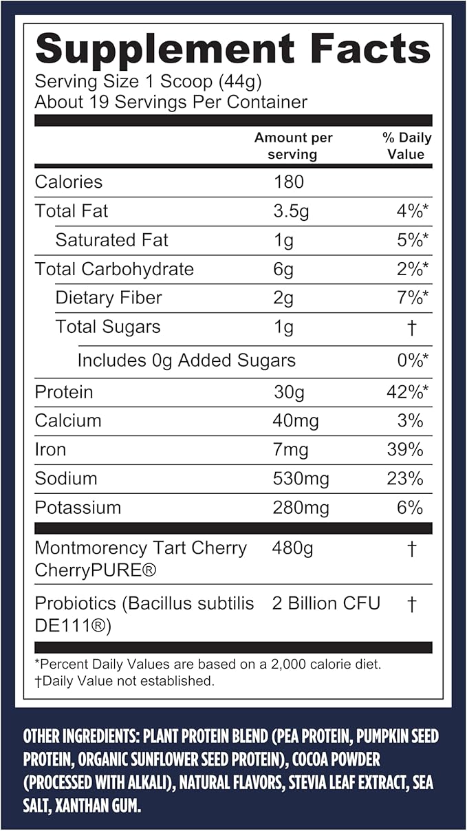 Vega Premium Sport Protein Chocolate Protein Powder, Vegan, Non GMO, Gluten Free Plant Based Protein Powder Drink Mix, NSF Certified for Sport, 29.5 oz