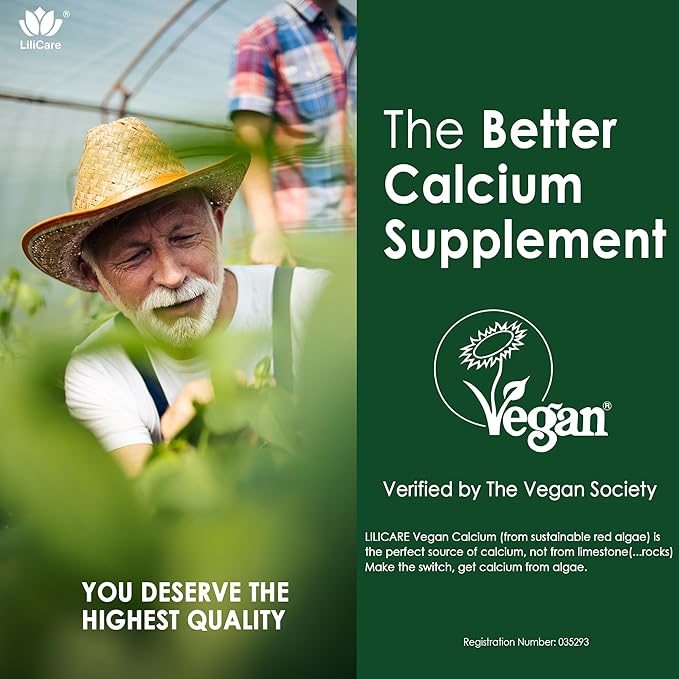 Plant Based Calcium Supplement 600mg with Vitamin D3 K2, Zinc for Bone Strength, Sustainably Sourced Algae Calcium Magnesium 2:1 Ratio, Sugar Free Calcium Gummies 70+ Trace Minerals, Vegan, 60 Counts