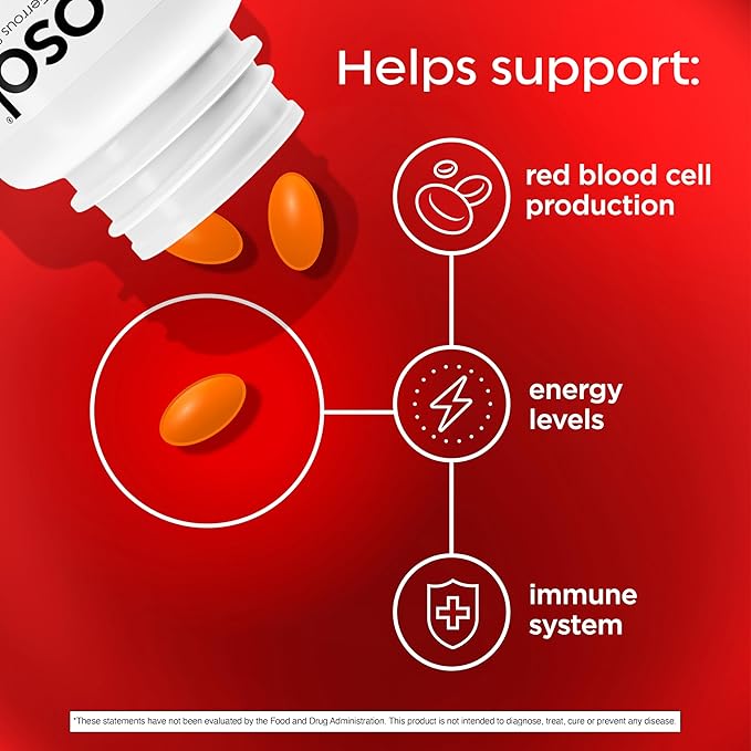 Feosol Complete Iron Supplement Tablets, Non-heme, 325mg Ferrous Sulfate (65mg Elemental Iron) per Iron Pill, 1 Per Day, 30 Count (Pack of 2, Total 60 Count), for Energy and Immune System Support