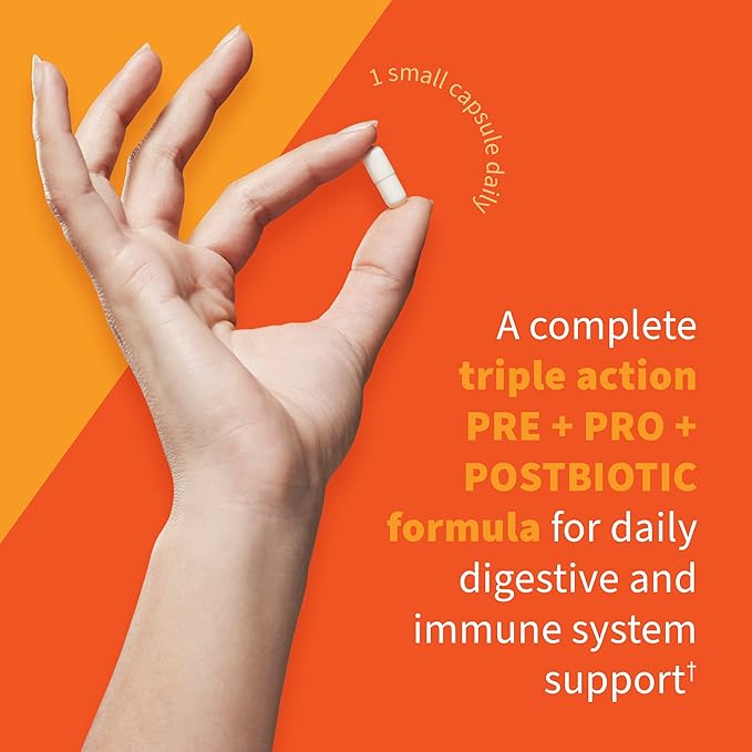 Garden of Life Dr Formulated Once Daily 3-in-1 Complete Probiotics, Prebiotics & Postbiotics - PRE + PRO + POSTBIOTIC Supplement for Adults’ Digestive & Immune Health, 30 Billion CFU, 30 Day Supply