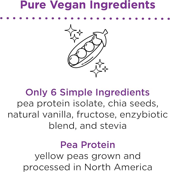 nbpure Earthy Andy Plant Powered Protein, Gluten-Free, Non-GMO, Cruelty Free Pea Protein Powder, Vanilla, 30 Servings