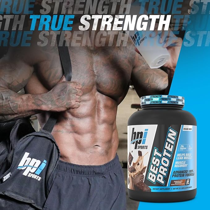BPI Sports Best Protein – 100% Whey Protein Blend – Muscle Growth, Recovery, Meal Replacement – No Maltodextrin, No Fillers – Gluten Free – for Men & Women – Chocolate Brownie – 5.1 Pounds