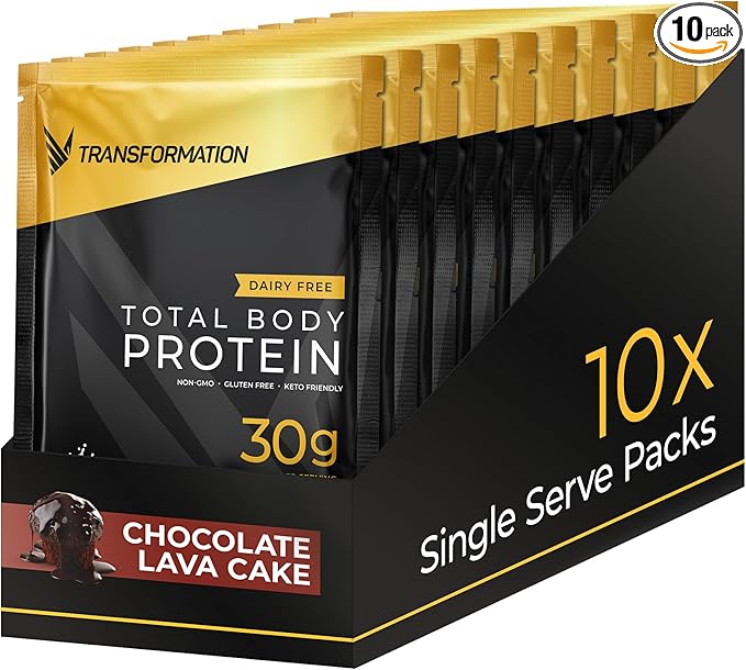 Transformation Protein Super Blend | Egg White, Collagen Peptides, and Plant Protein | 15 Billion CFU Probiotics | Digestive Enzymes | MCT Oil | Low Carb Shake for Men & Women | Chocolate, 10 pack