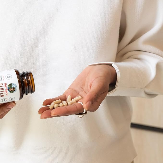 MaryRuth Organics Gluten Enzymes Capsules | Up to 2 Month Supply | Enzyme Supplement for Gut Health Support | Gluten Digestion | & Nutrient Absorption | Vegan | Gluten Free | 60 Count