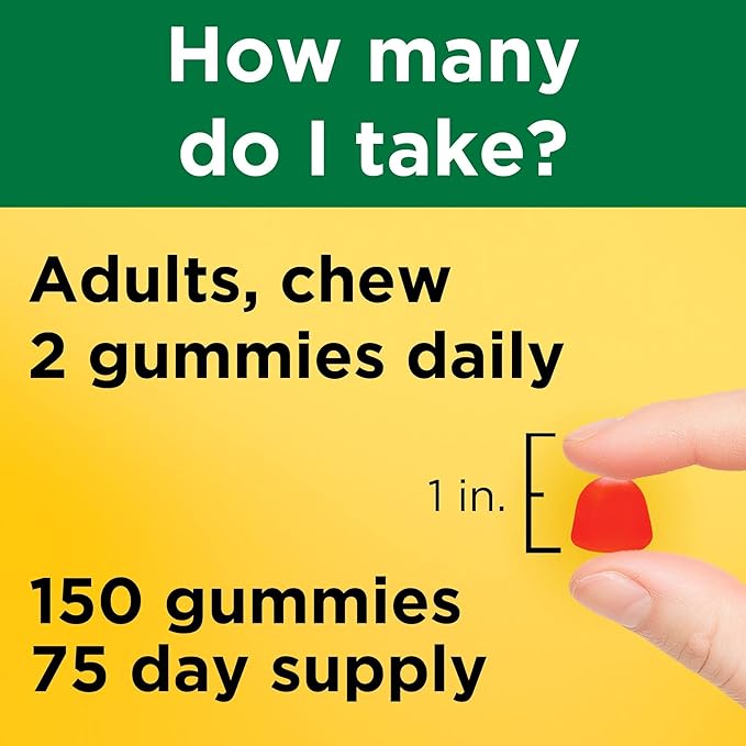 Nature Made Extra Strength Vitamin D3 5000 IU (125 mcg) per Serving, Dietary Supplement for Bone, Teeth, Muscle and Immune Health Support, 150 Gummies, 75 Day Supply (Pack of 2)