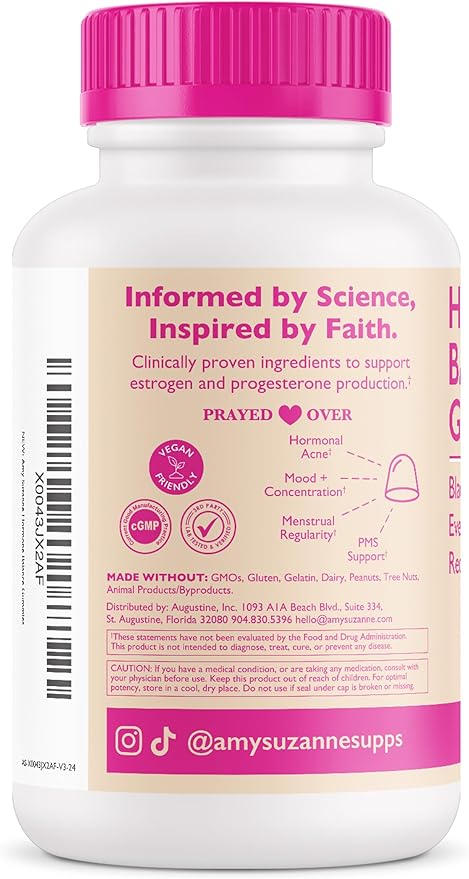 Hormone Balance Gummies for Women - Hormone Harmony for Mood, Energy, Bloating - Hormonal PMS, Perimenopause & Menopause Support - Red Raspberry Leaf & Black Cohosh - 60 Gummy Supplements