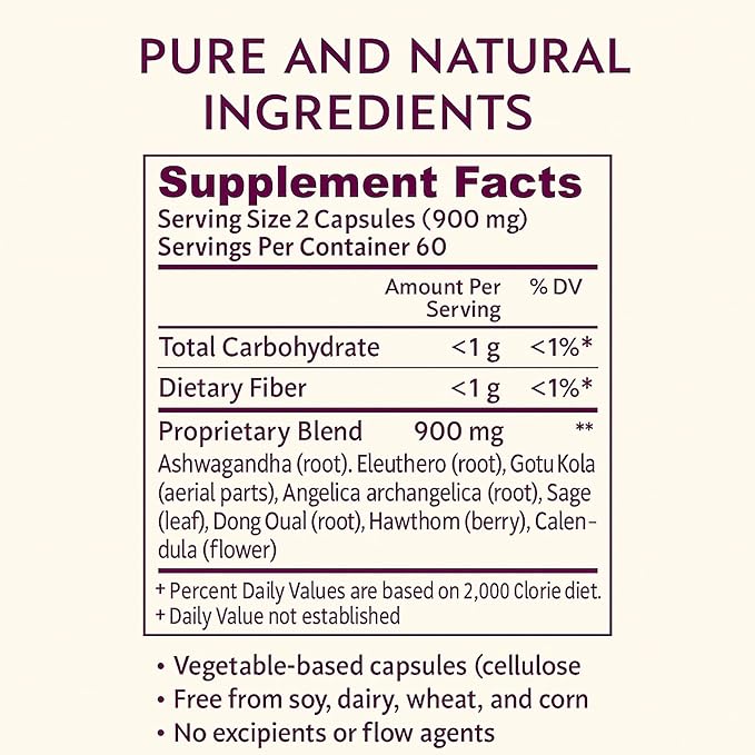 Perennial Life Moon Phases Menopause Relief Formula - Natural Hormonal Support Supplements 120 Capsules - Made of Herbs