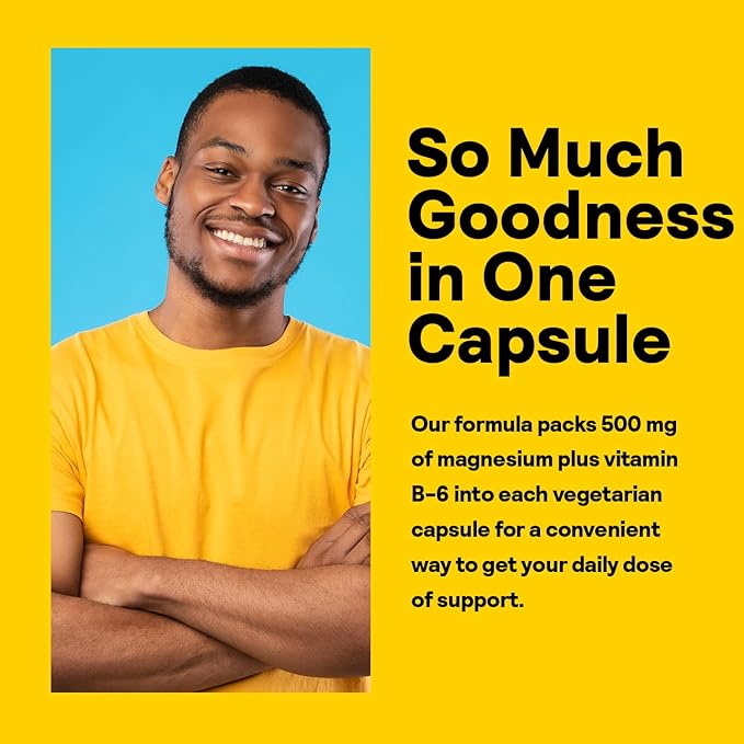 Natures Life Renewing Magnesium 500 mg - Magnesium Citrate, Magnesium Malate, Magnesium Oxide Plus Vitamin B-6 - Muscles and Nerves Support - Lab Verified (250 Servings, 250 VegCaps)