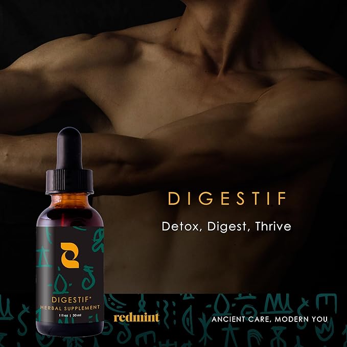 Redmint Herbal Tincture - Digestif | Herbal Supplement with Burdock Root,Dandelion Root Extract | Natural Detox and Enhance Gut & Digestive Health | Rooted in Ancient TCM Wisdom | 30 ml