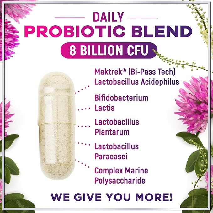 Hello Lovely! Menopause Supplements - 8 Billion CFU Menopause Probiotics for Women, Hot Flash & Night Sweats Support, Menopause Relief Probiotic for Vaginal, Digestive & Immune Support - 120 Capsules