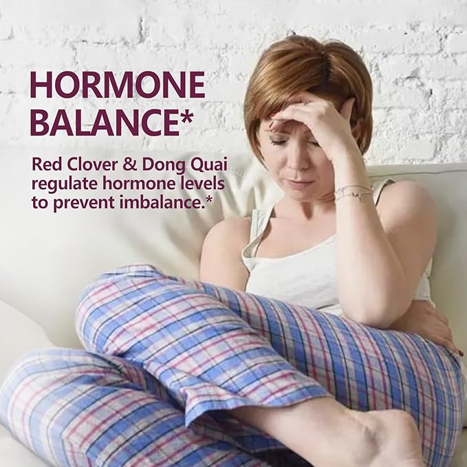Red Clover Herb Drops for Women Health Balance, Dong Quai & Shatavari Extract Supplement for Menopause Hot Flashes Relief. 4 oz