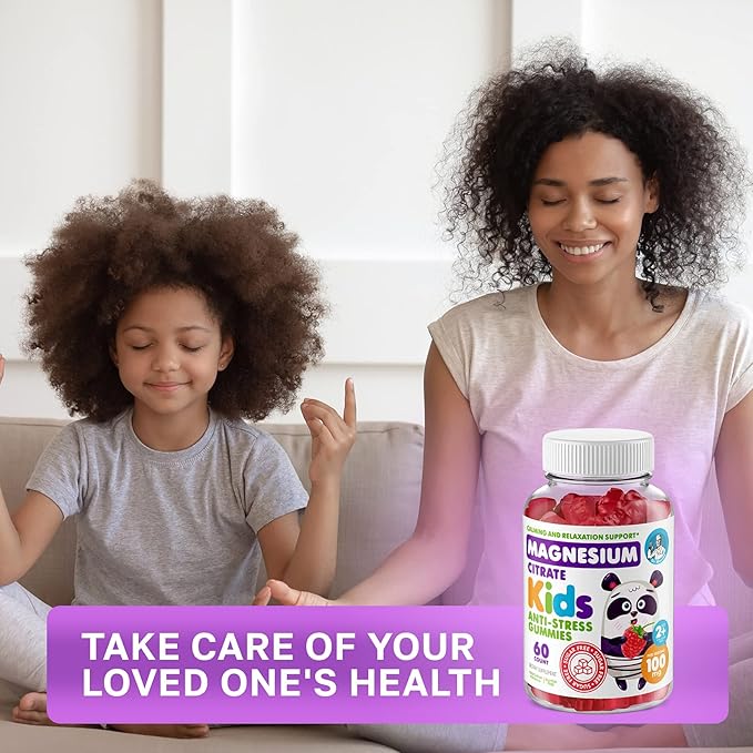 DR. MORITZ Sugar-Free Calm Magnesium Gummies for Kids and Adults - Non-GMO Magnesium Citrate Gummies - Raspberry Flavor - 2-Pack (60 Count)