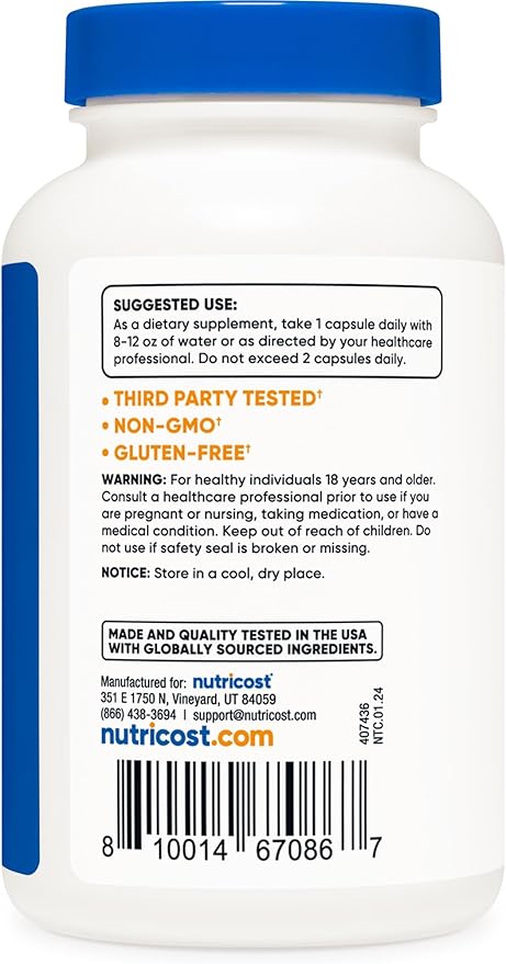 Nutricost Boron Capsules 5mg, 240 Vegetarian Capsules - Gluten Free and Non-GMO