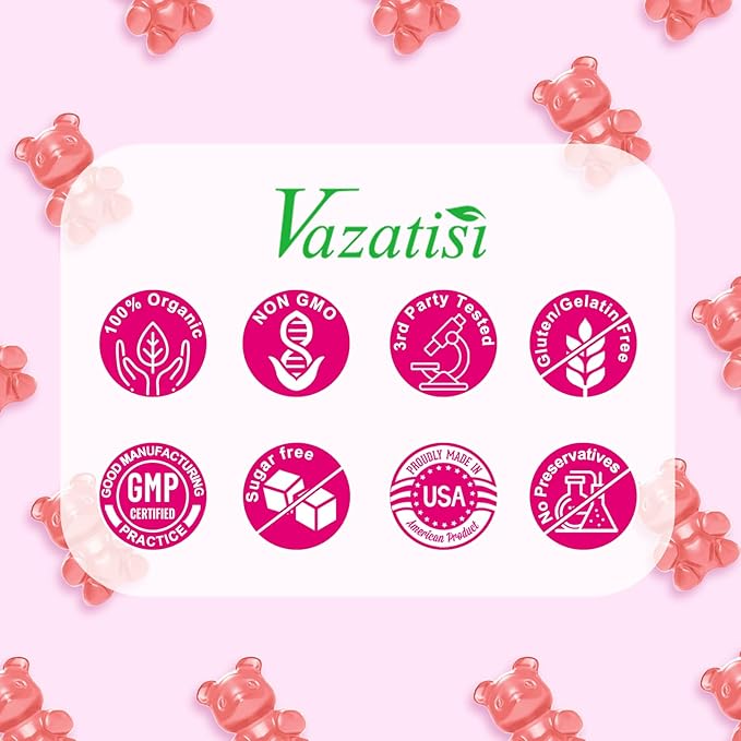 Calcium Magnesium Zinc Gummies with Vitamin D3 B12, Calcium Supplements for Women Men, Support Immunity, Peach Flavor 60 Cts