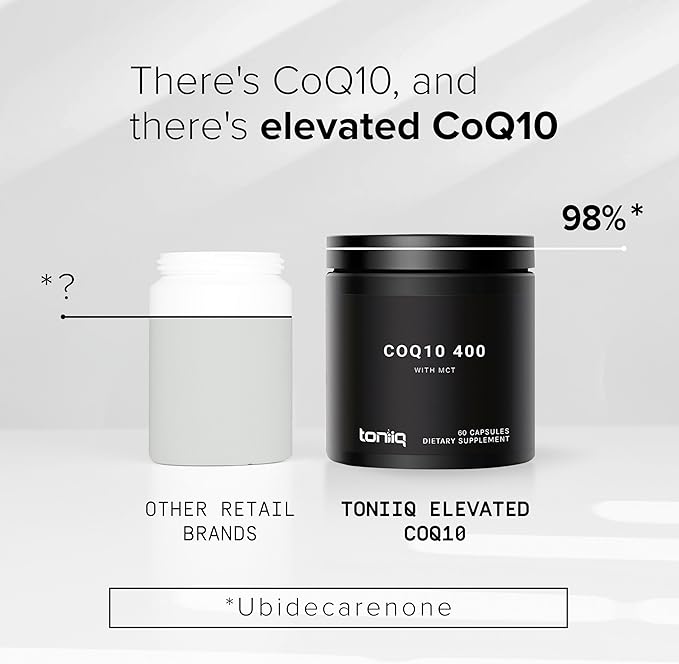 CoQ10 400mg Extra Strength - Ultra High Purity with MCT Oil for Superior Absorption - 98% Purified - Third-Party Tested, 60 Veggie Capsules