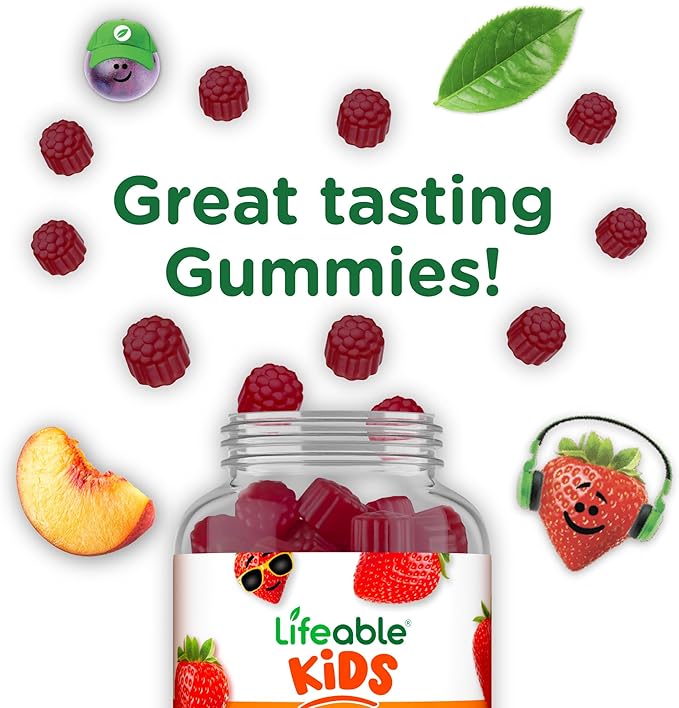 Lifeable Zinc Gummies for Kids |15mg | Great Tasting Kids Zinc Supplements | GMO Free Vegetarian Zinc Vitamins | for Healthy Skin and Immune Support for Kids and Children | 90 Gummies