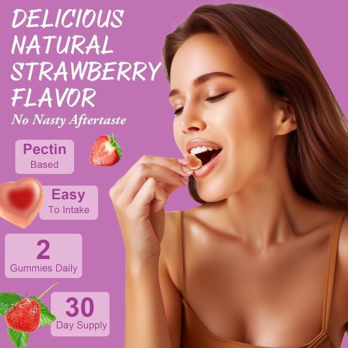 Sugar Free Multivitamin Gummies for Women 14+ w/Iron, Inositol, Folate, Biotin, Womens Daily Multivitamin Gummy w/Vitamin A, D, C, B, Support Hair, Skin, Energy, Immune, Strawberry Flavor