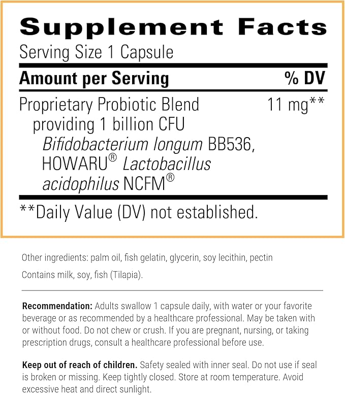 Integrative Therapeutics Probiotic Pearls - Digestive Health & Gut Health Supplement* - Lactobacillus Acidophilus & Bifidobacterium - Daily Digestive Supplement for Men & Women* - 30 Capsules