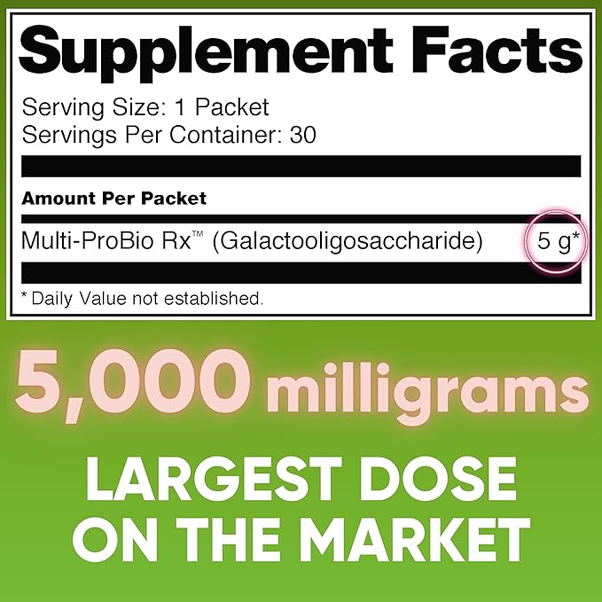 High Dose GOS Prebiotic Syrup - Helps Manage Gut Health, Digestive Regularity, Weight, Healthy Food Cravings & Mental Wellbeing for Women & Men - Pure Galactooligosaccharides - Powder Alternative 30ct