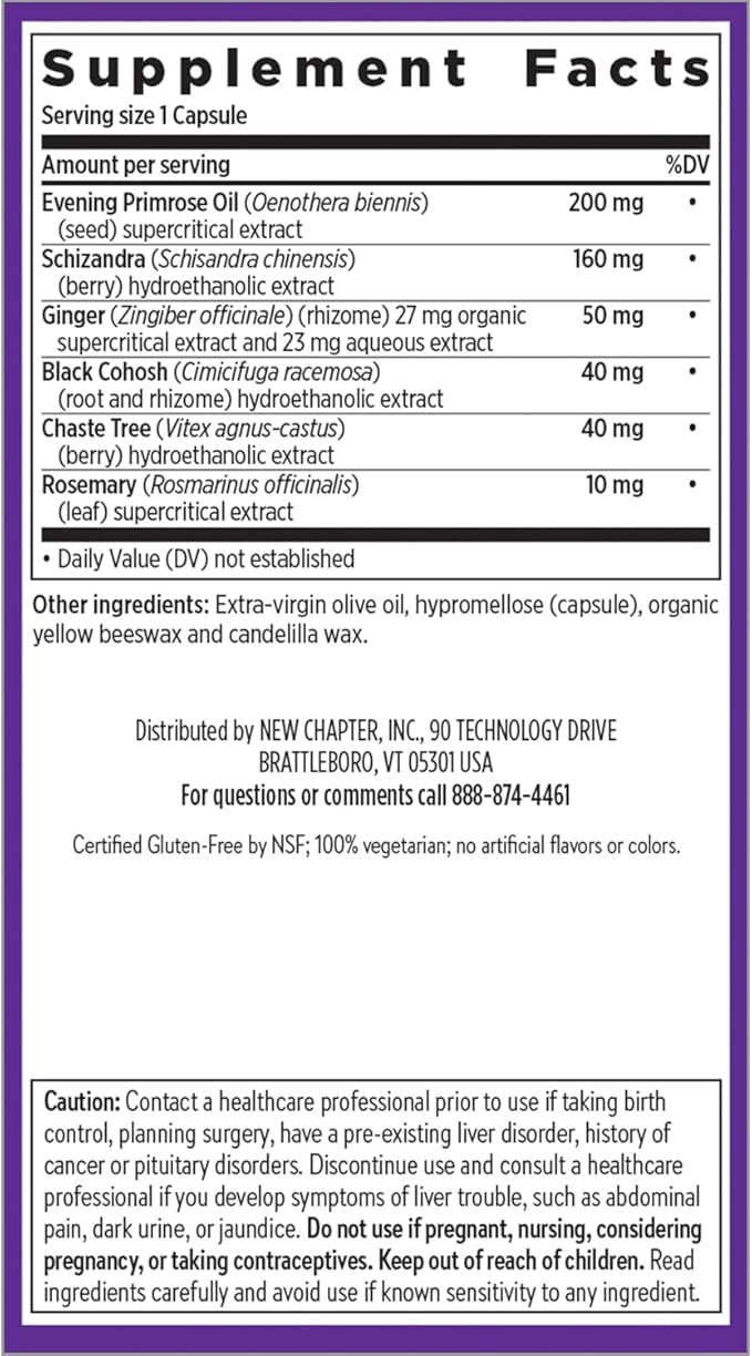 New Chapter Menopause Supplement - Estrotone Herbal Hormone-Balance Blend with Black Cohosh to Reduce Hot Flashes & Night Sweats - 60 ct Vegetarian Capsule